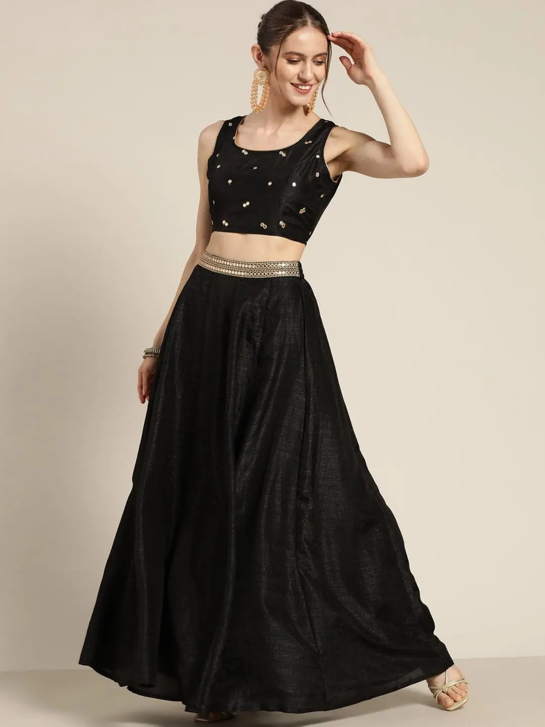 Black Mirror Work Lehenga Choli - Wedding Lehenga For Women