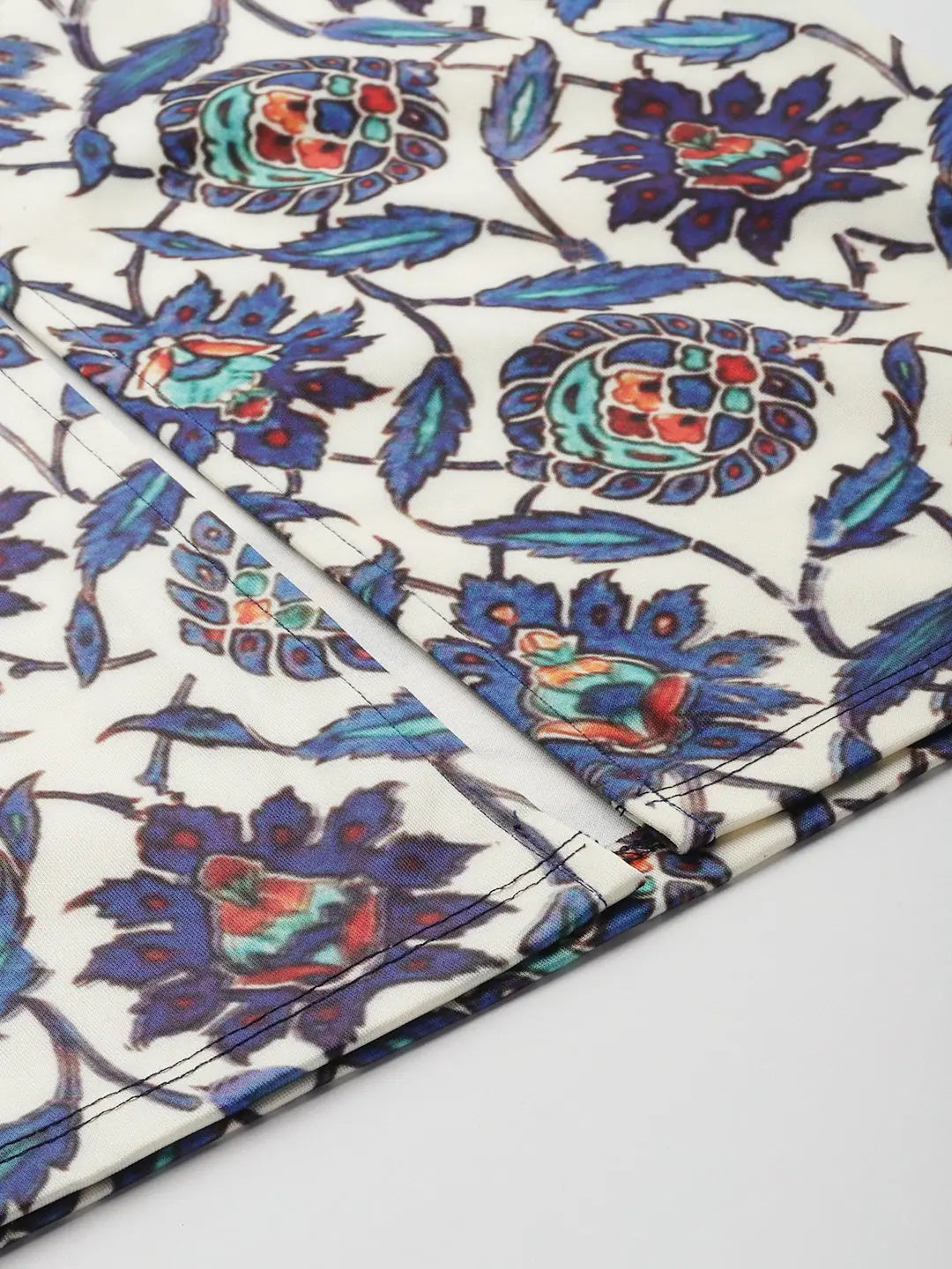 Navy Ethnic Print Pencil Skirt | Women's Western Wear