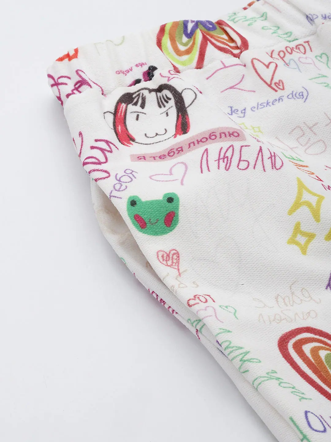 White Text Print Straight Pants | Women's Western Wear