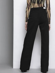 Women Black Distressed Slit Jeans-SFJEAN0220XS