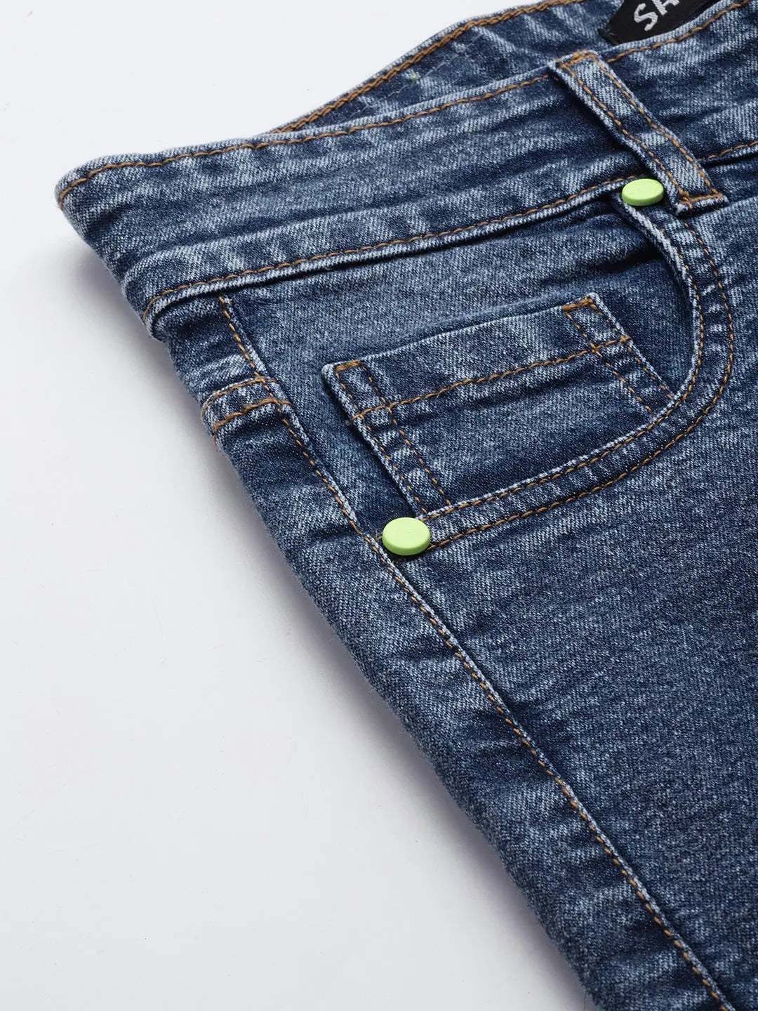 Blue Side Button Jeans | Women's Western Wear Outfits