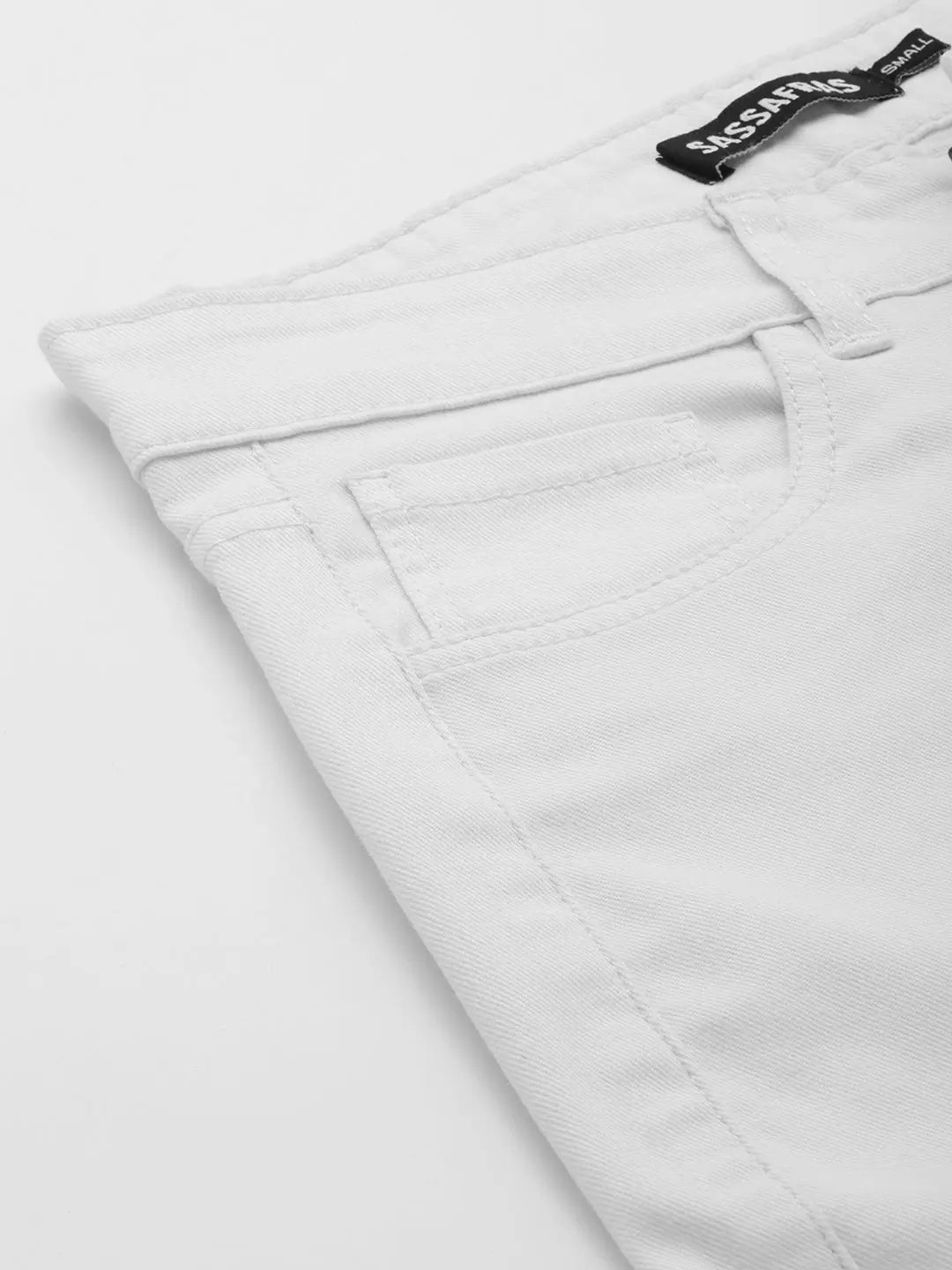 White Stretchable Skinny Jeans - Lehenga for Women