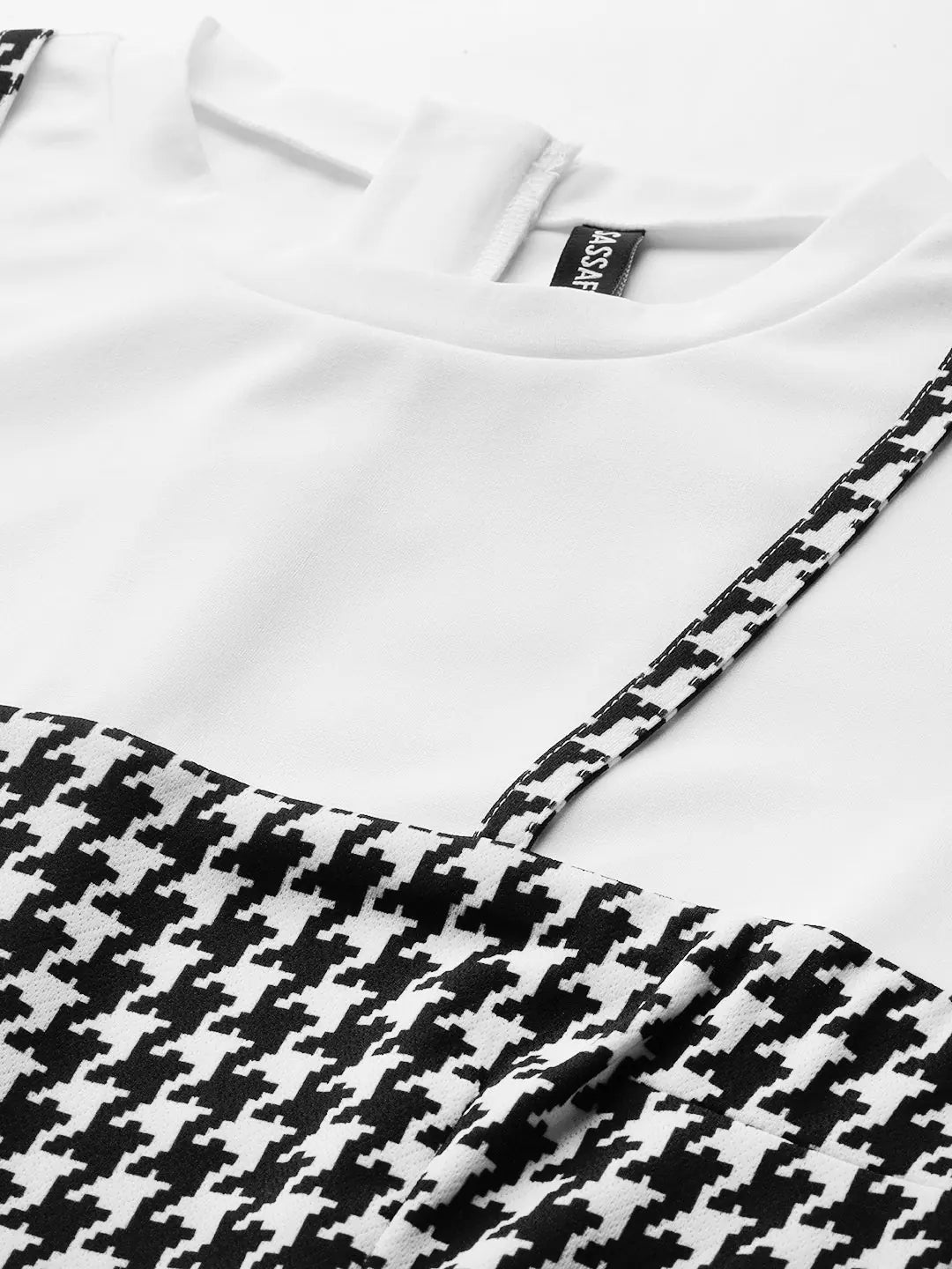 Geo Knit Dungaree Dress | Women's Lehenga Look