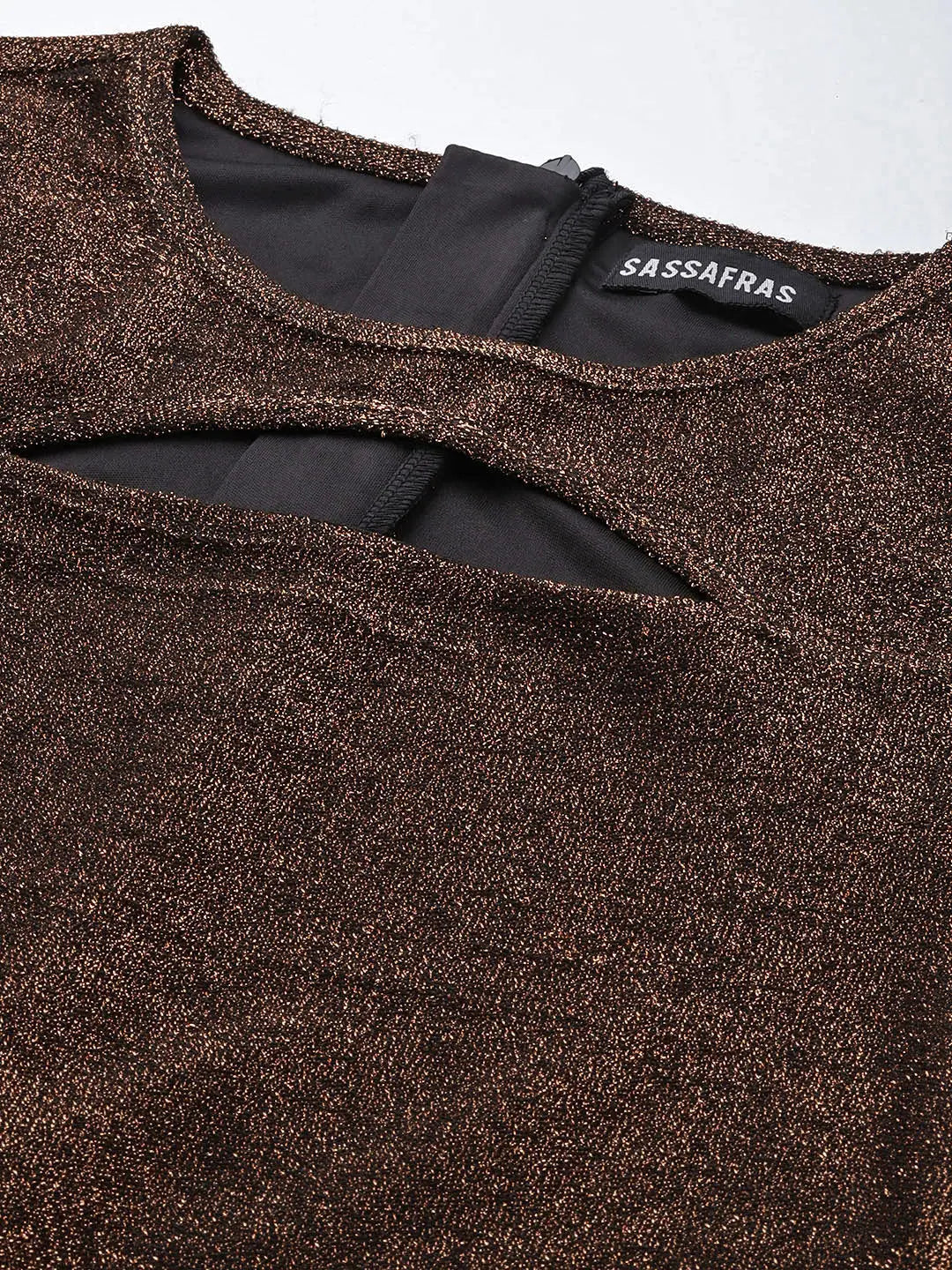 Gold Lurex A-Line Dress | Festive Lehenga Alternative