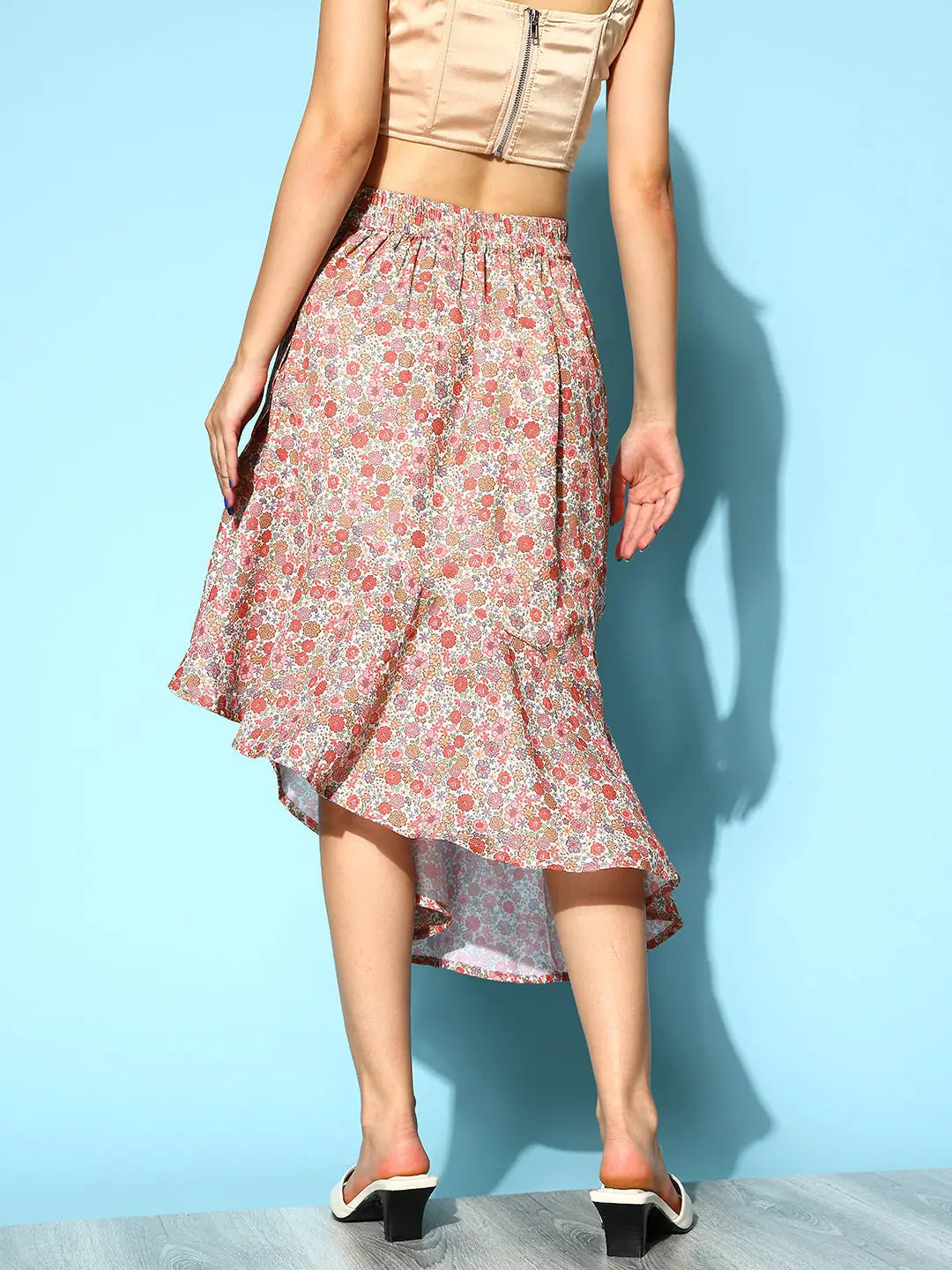 Floral Ruffle Skirt - Women's Western Wear | Cute Skirts