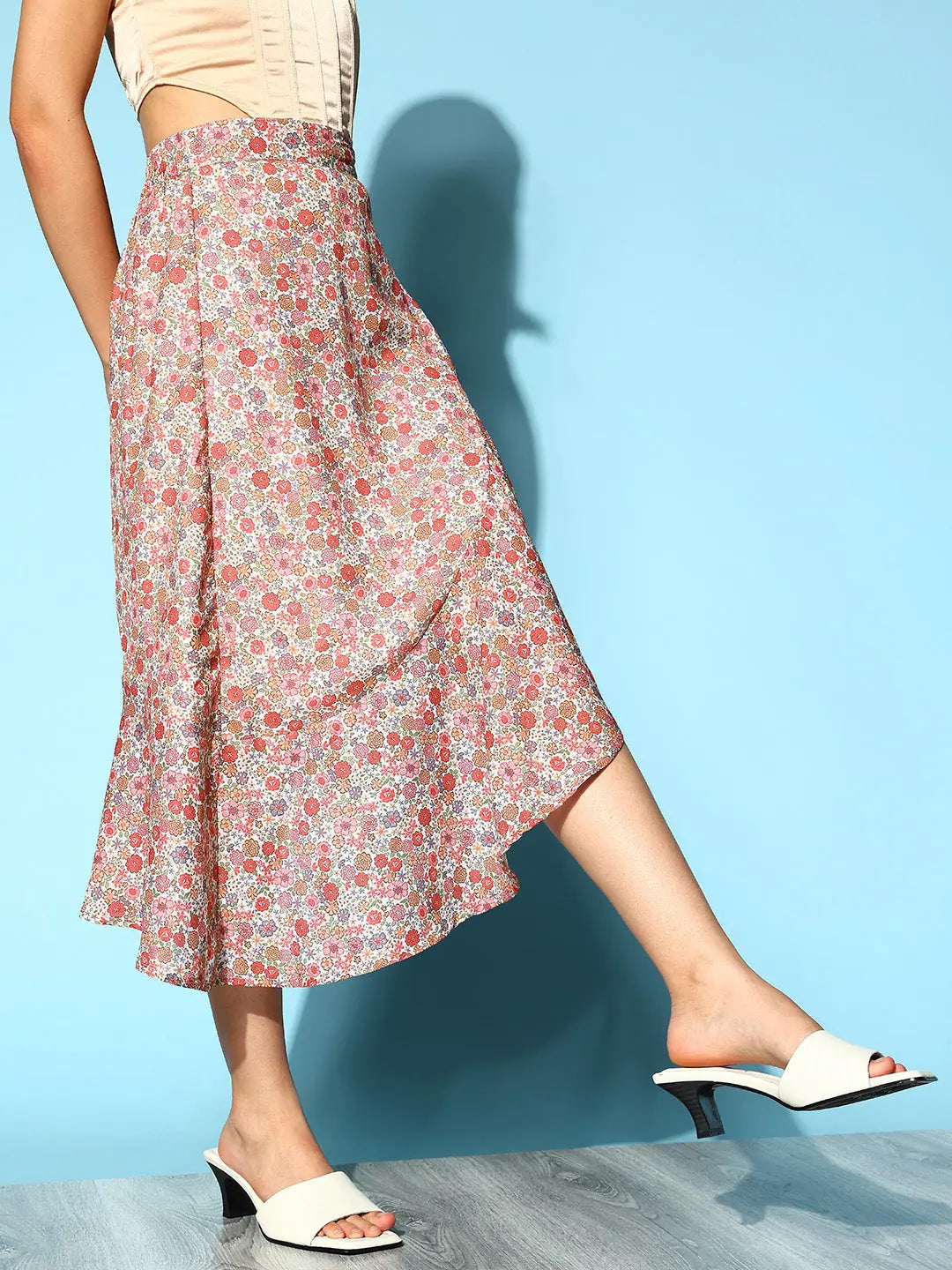 Floral Ruffle Skirt - Women's Western Wear | Cute Skirts