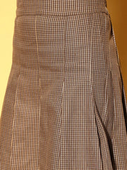 Women Brown Pleated Mini Skirt