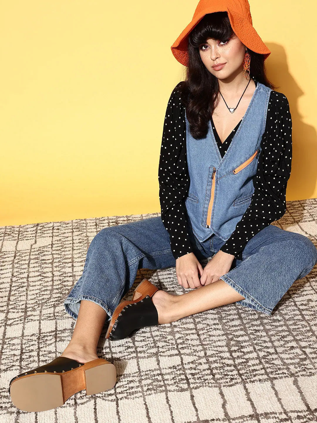 Blue Denim Waistcoat - Trendy Women's Fashion Jackets