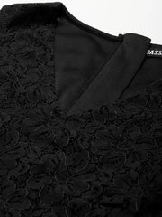 Women Solid Black Jumpsuits & Sets