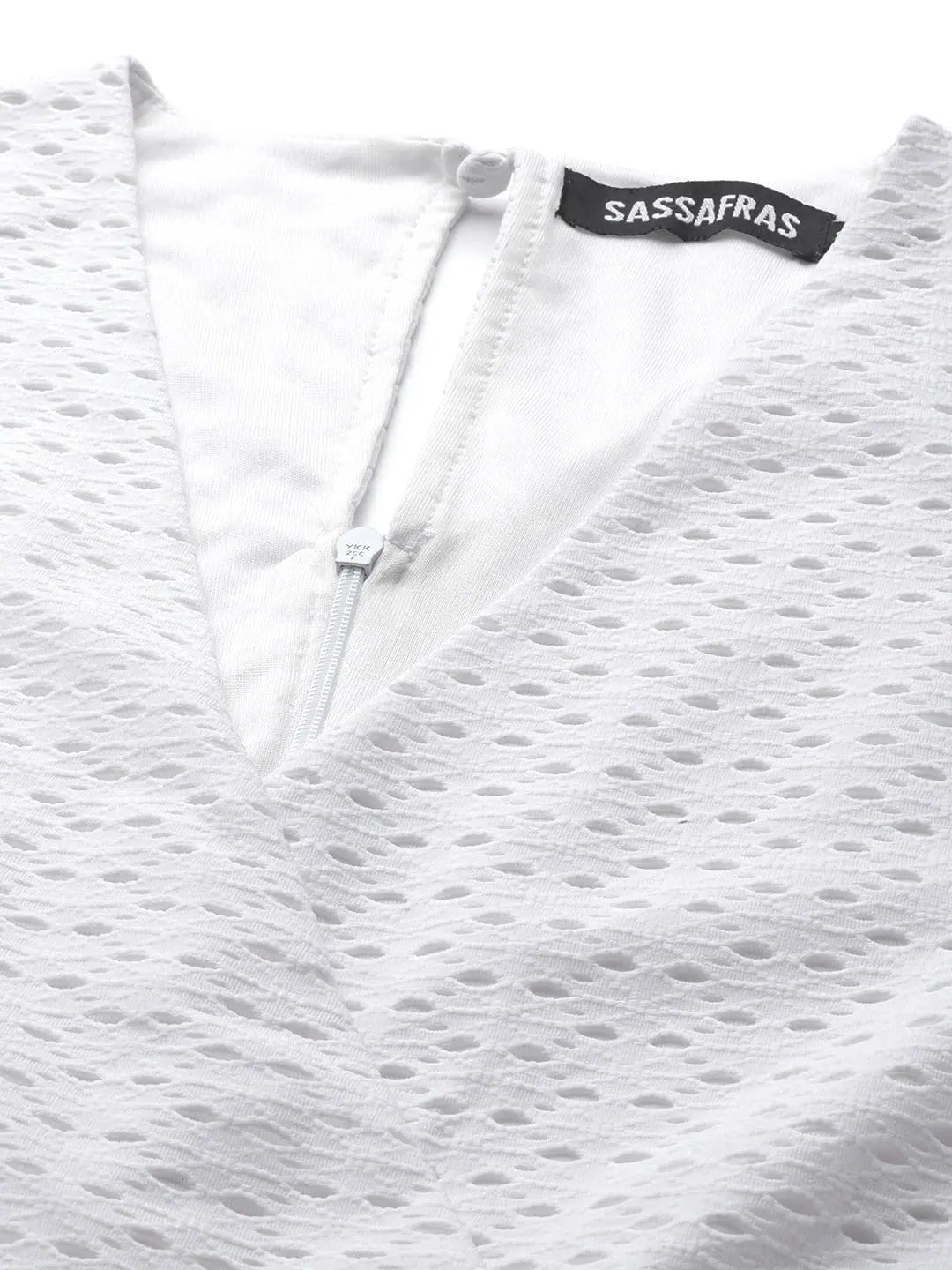 White Schiffli Jumpsuit | Party Wear Lehenga Alternative