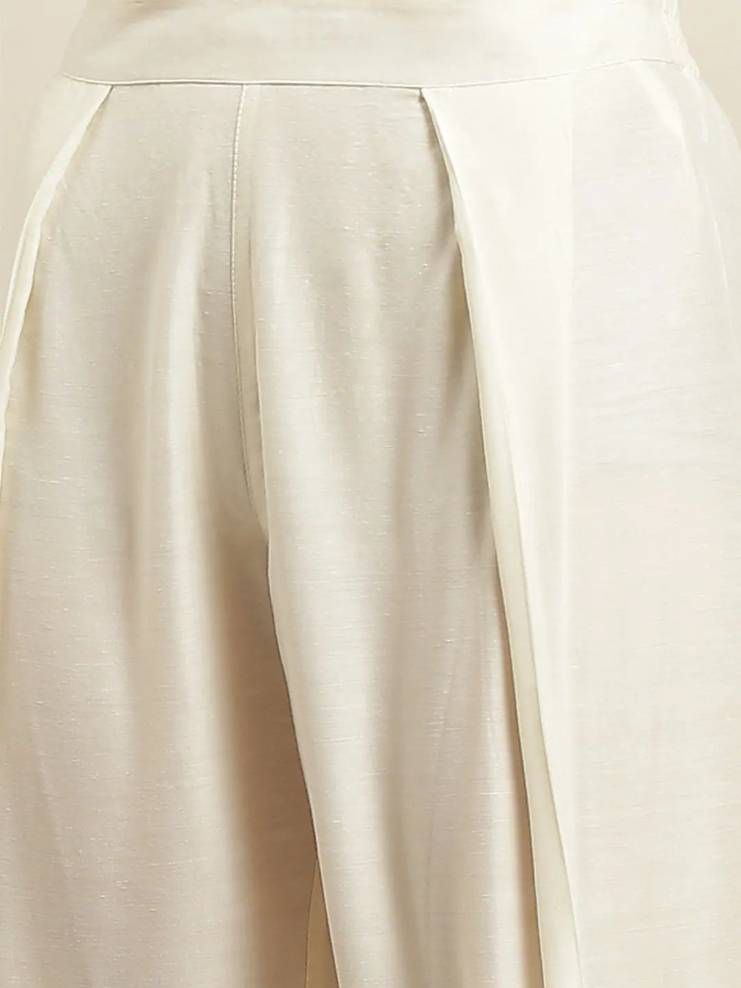 Off White Lace Kurta Set with Tulip Pants | Women's Kurta Sets