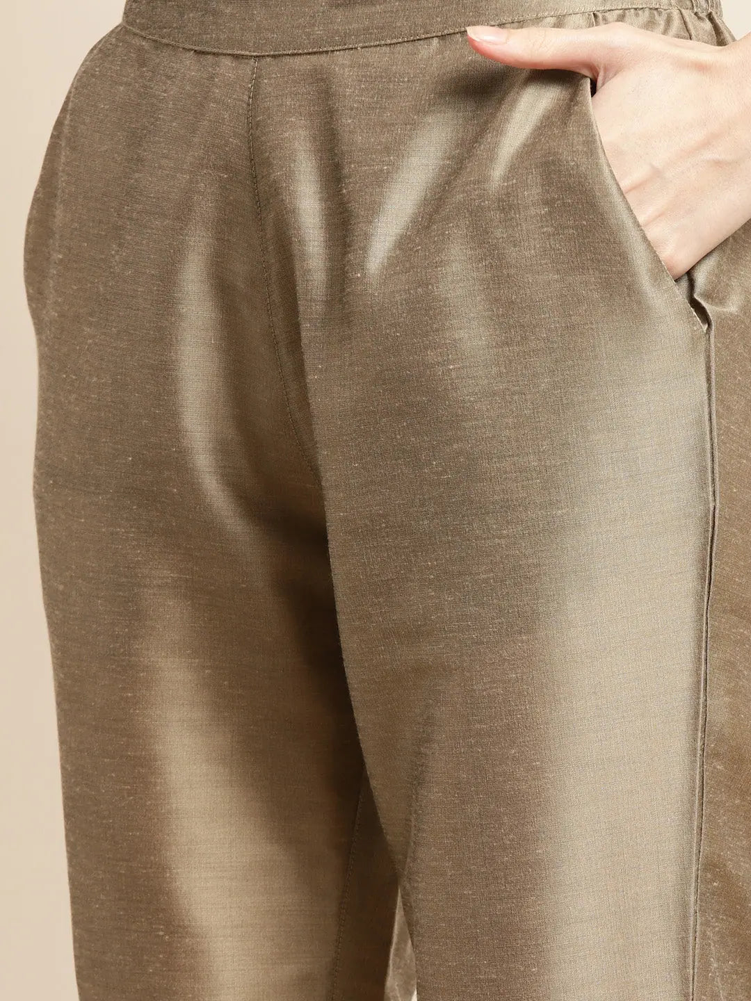 Grey Organza Ruffle Dupatta Kurta Set | Indian Kurta Sets