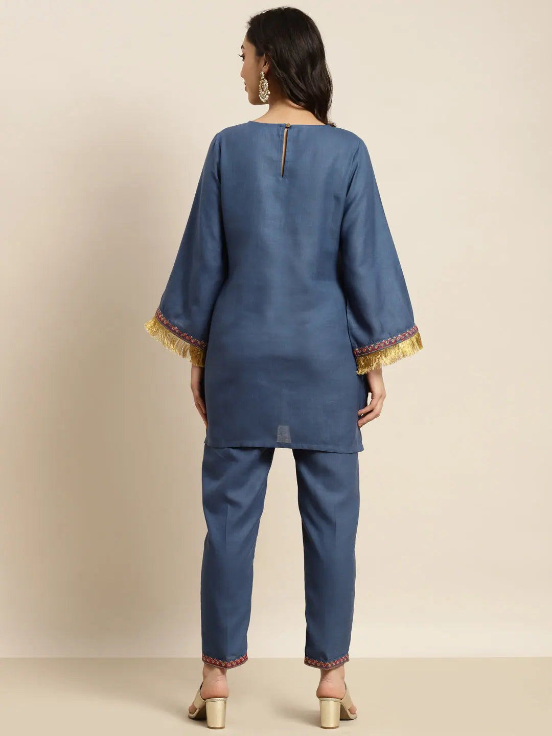 Blue Embroidered Kurta Sets for Women - Indian Kurta Sets