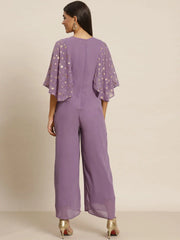 Women Solid Purple Jumpsuits & Sets