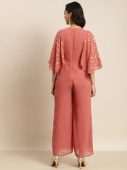 Women Solid Rust Jumpsuits & Sets