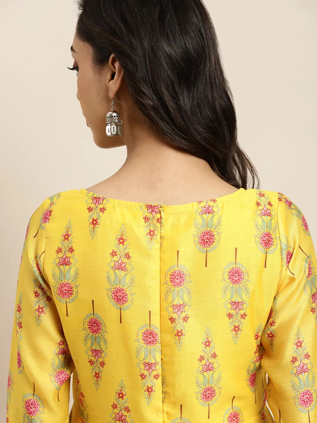 Yellow Floral Anarkali Dress - Shop Indian Dresses Online!