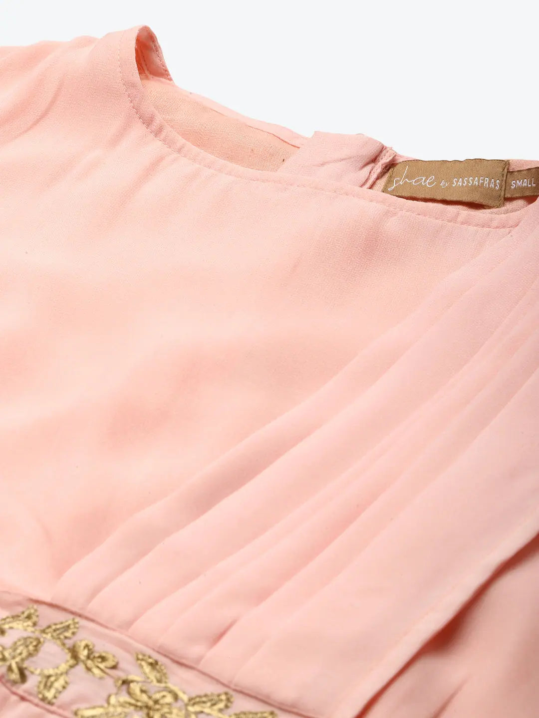 Baked Pink Embroidered Dupatta Dress | Indian Cotton Dresses