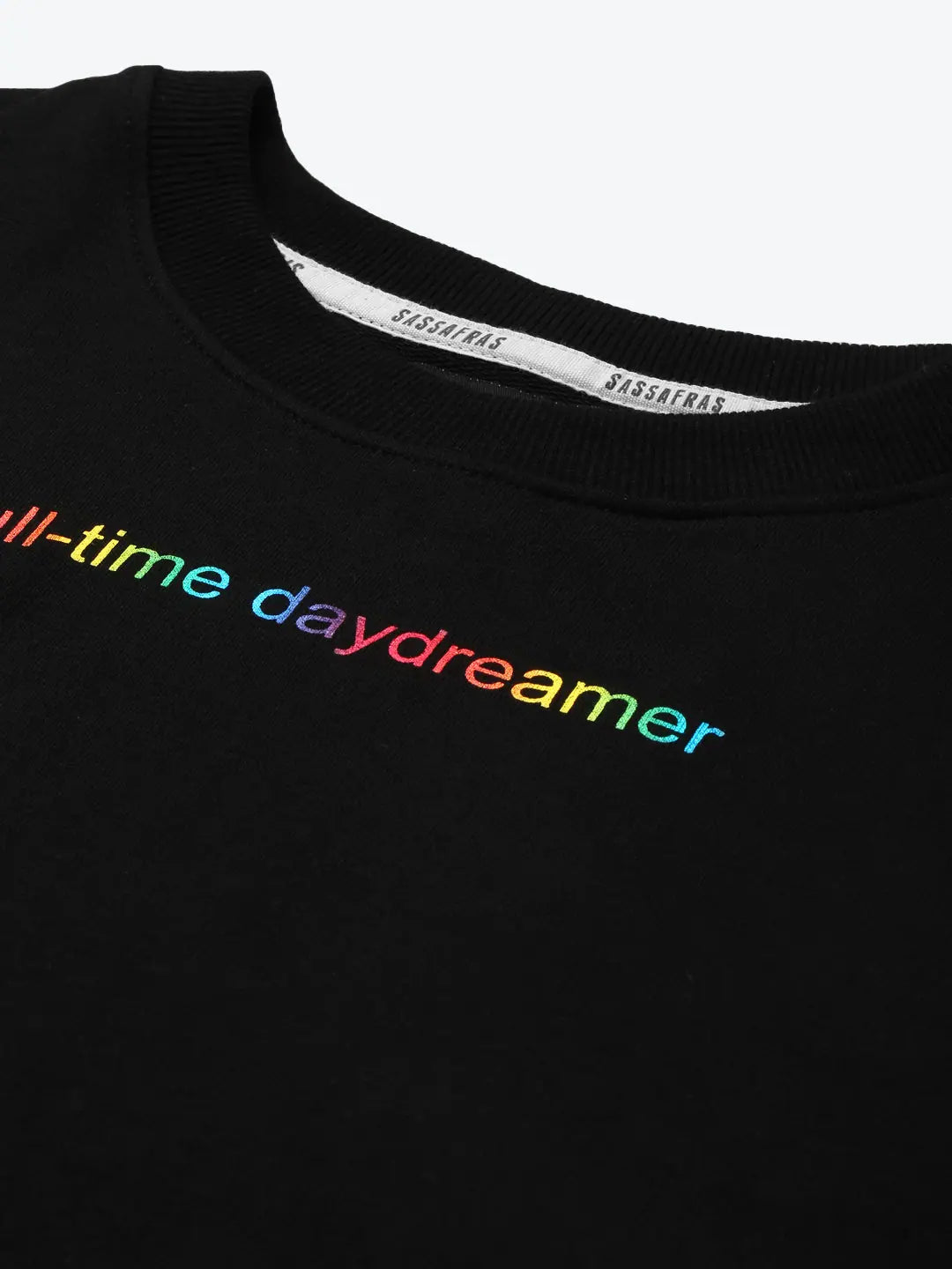 Black Terry Crop Top - ACTIVE DAY DREAMER | Women's Tee