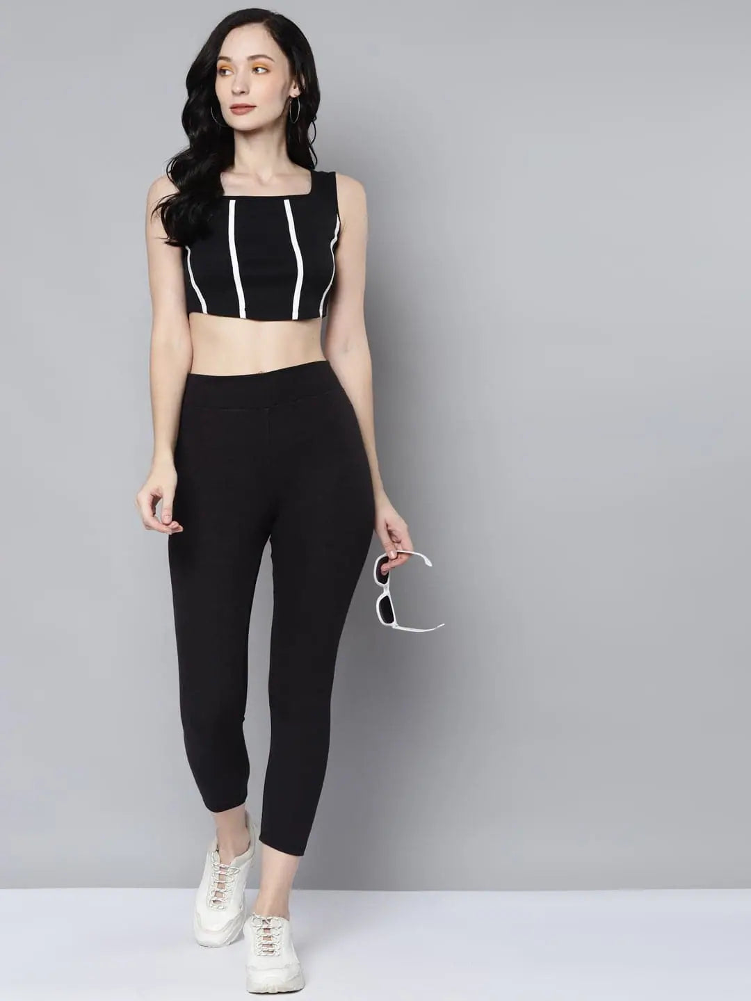 Black Rib Contrast Binding Bustier Top | Women's Fashion