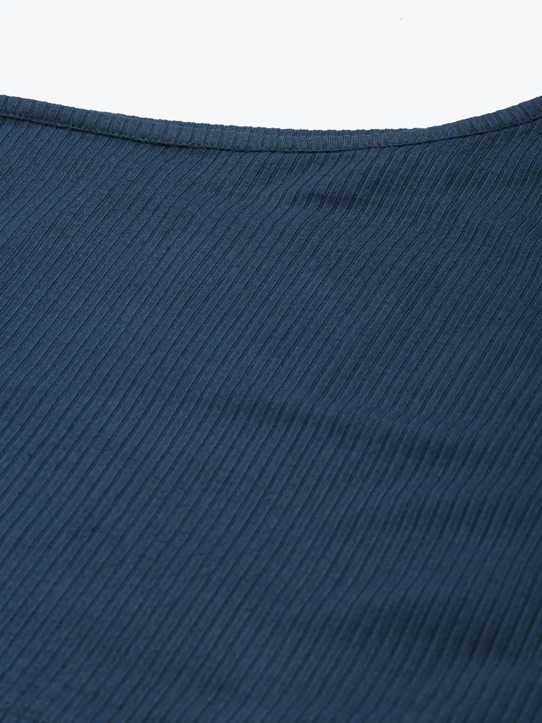 Blue Rib One Shoulder Crop Top | Women's Wester | Special Edition