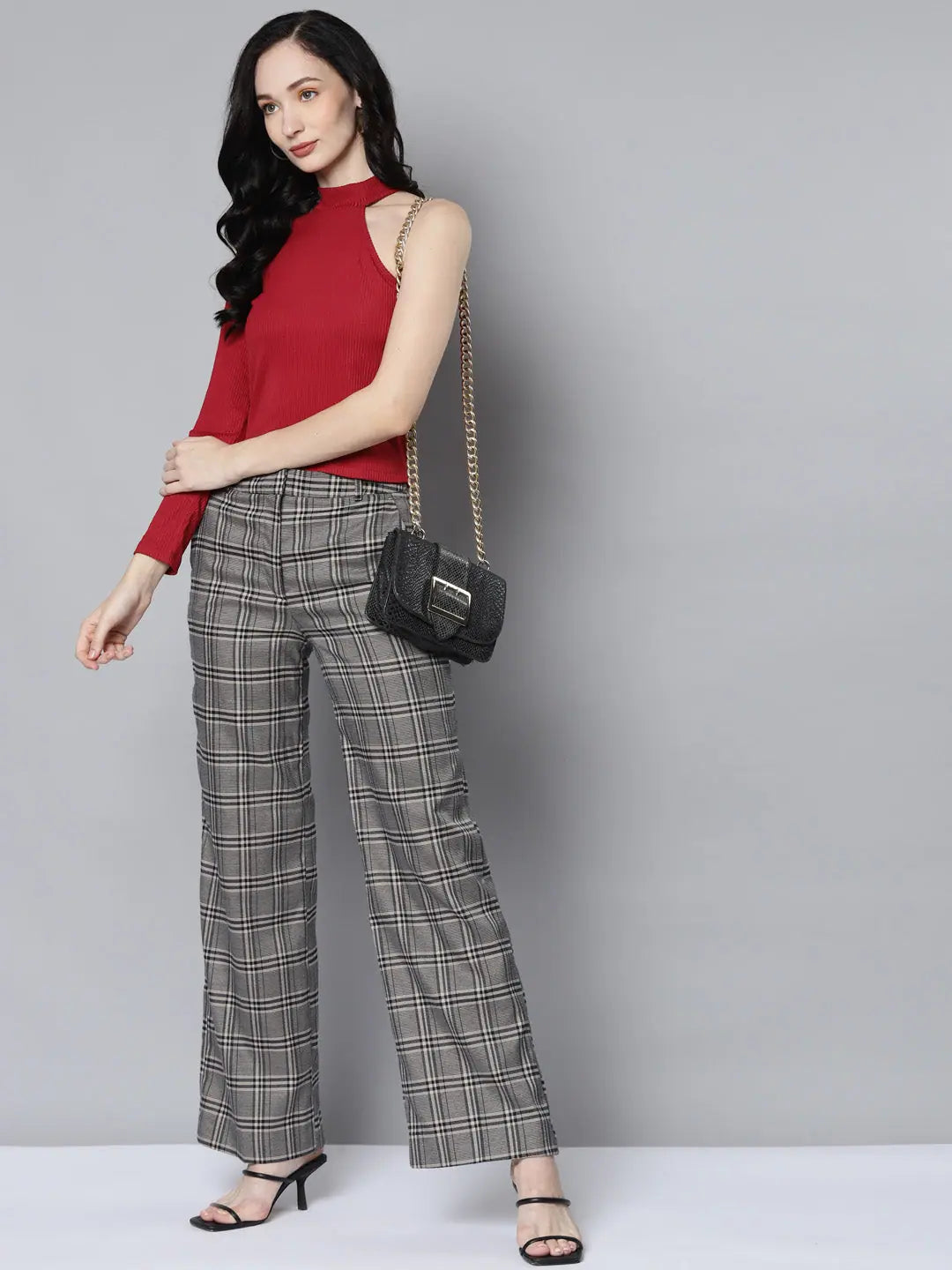 Red Rib One Shoulder Crop Top | Women's Western Outfits