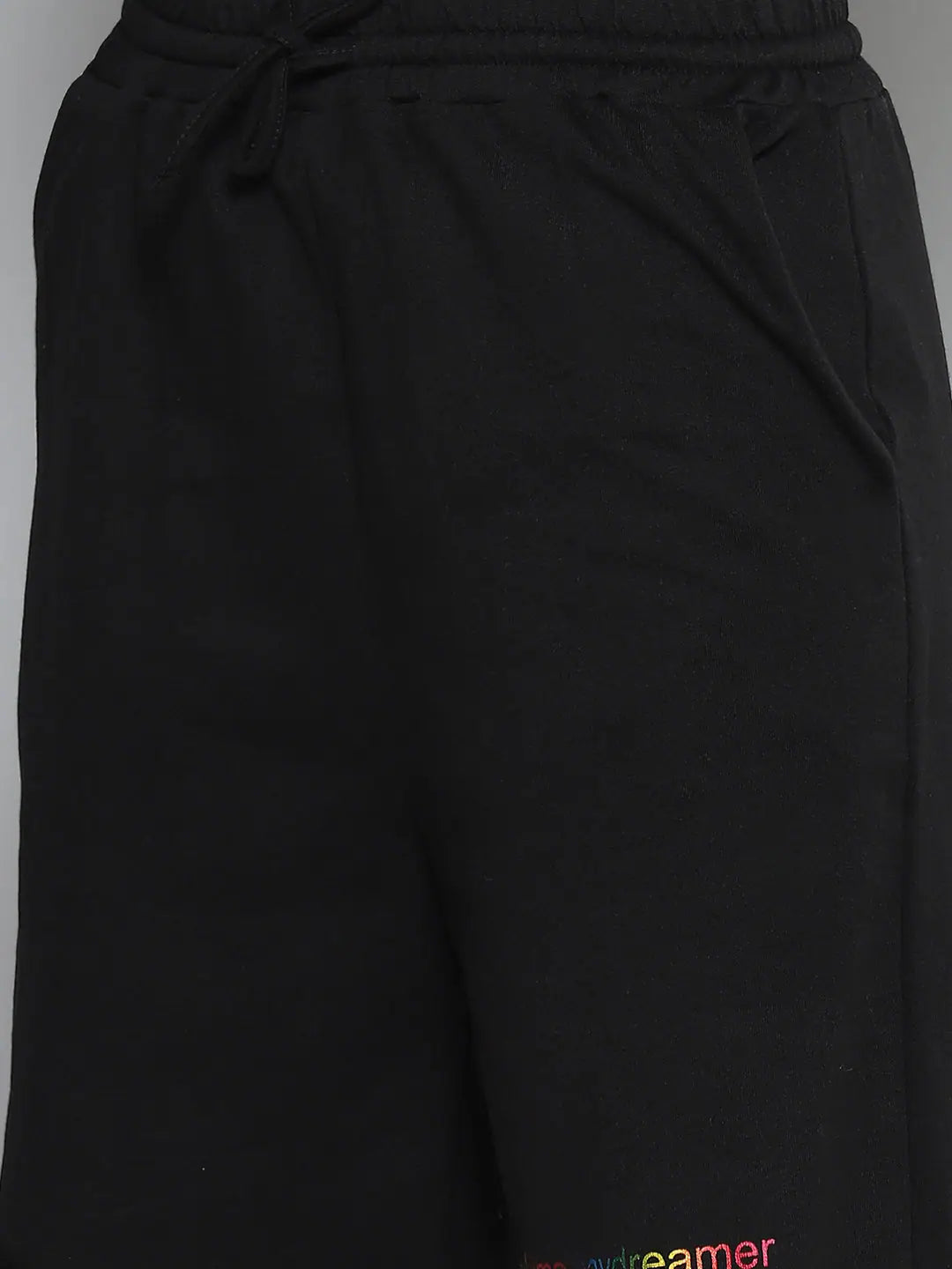 Printed Black Jumpsuit Set | Women's Cotton Active Wear