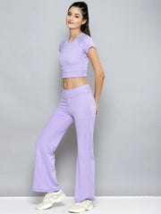 Women Solid Lavender Jumpsuits & Sets