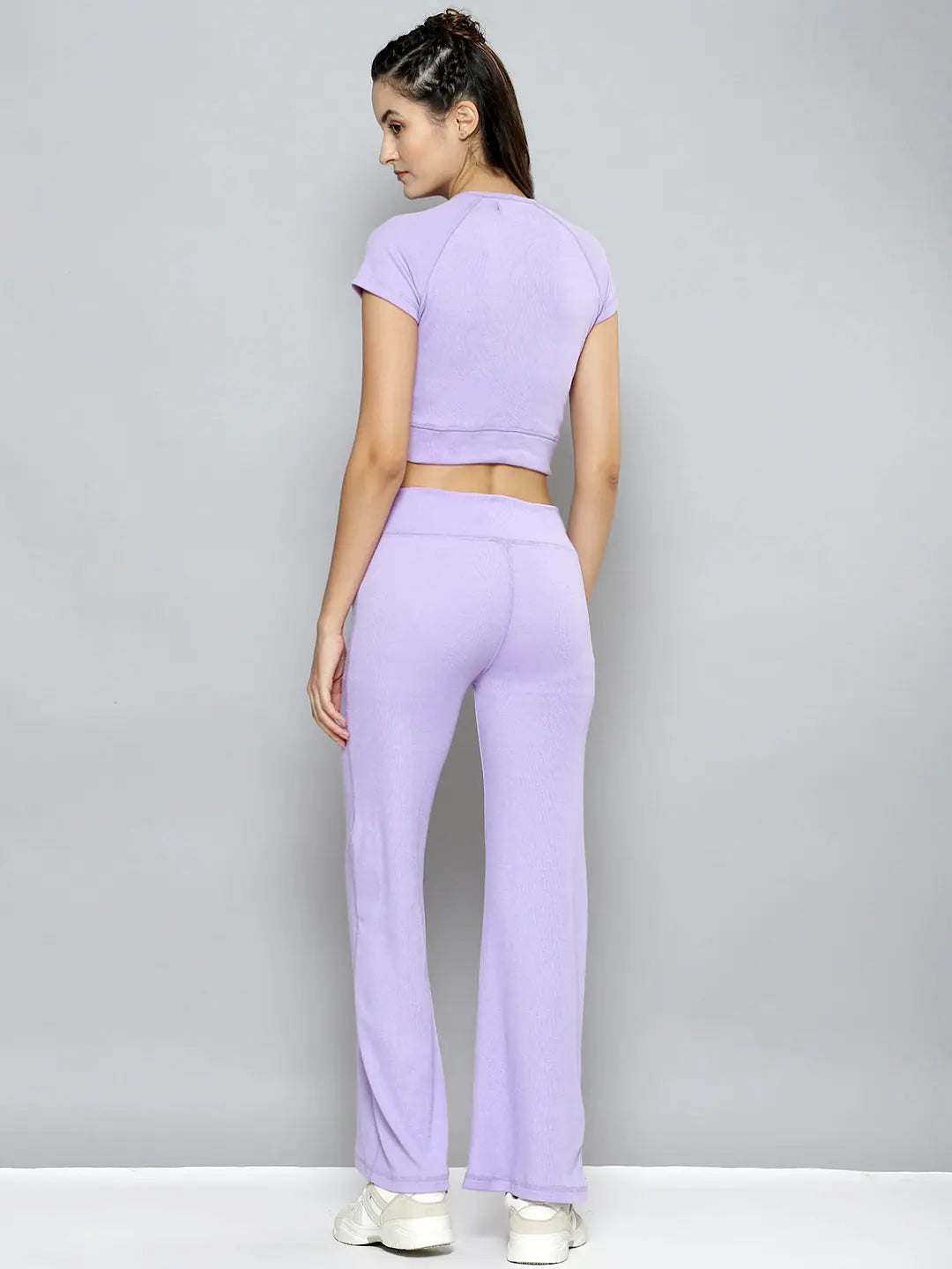 Lavender Jumpsuit Set | Women's Polyester Active Wear