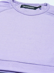 Women Solid Lavender Jumpsuits & Sets