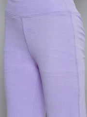 Women Solid Lavender Jumpsuits & Sets