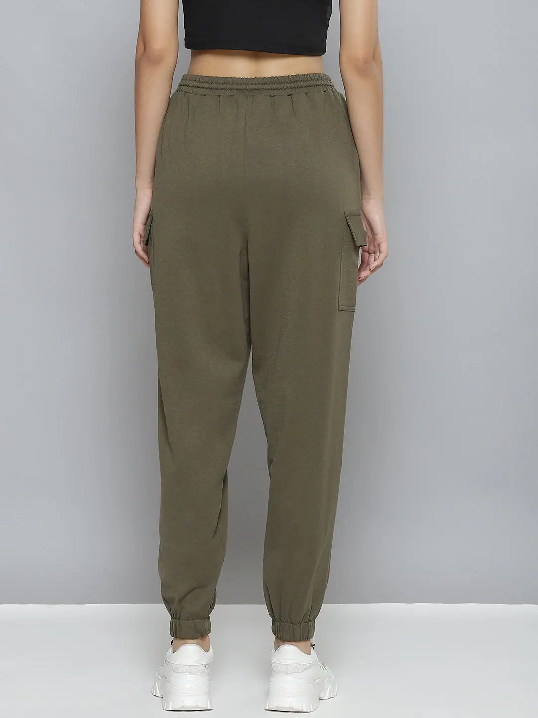Olive Terry Women's Western Wear Joggers with Side Pockets