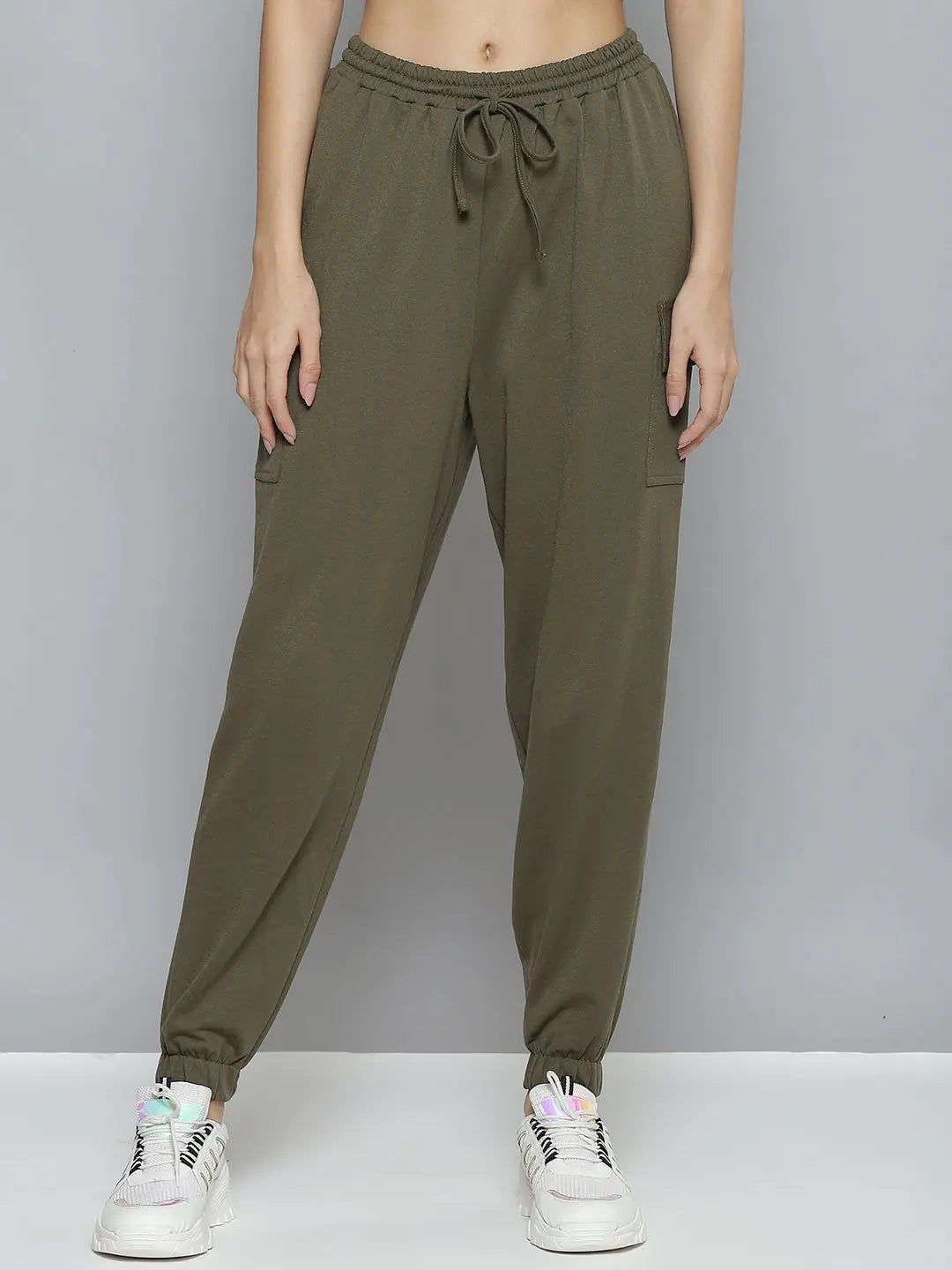 Olive Terry Women's Western Wear Joggers with Side Pockets