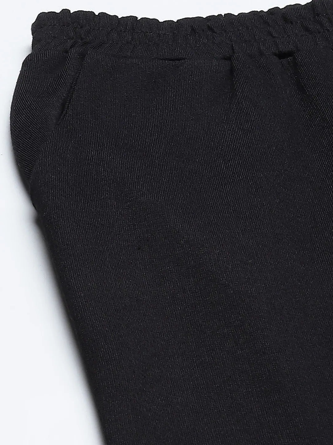 Women's Black Terry ACTIVE Pants with Piping Detail