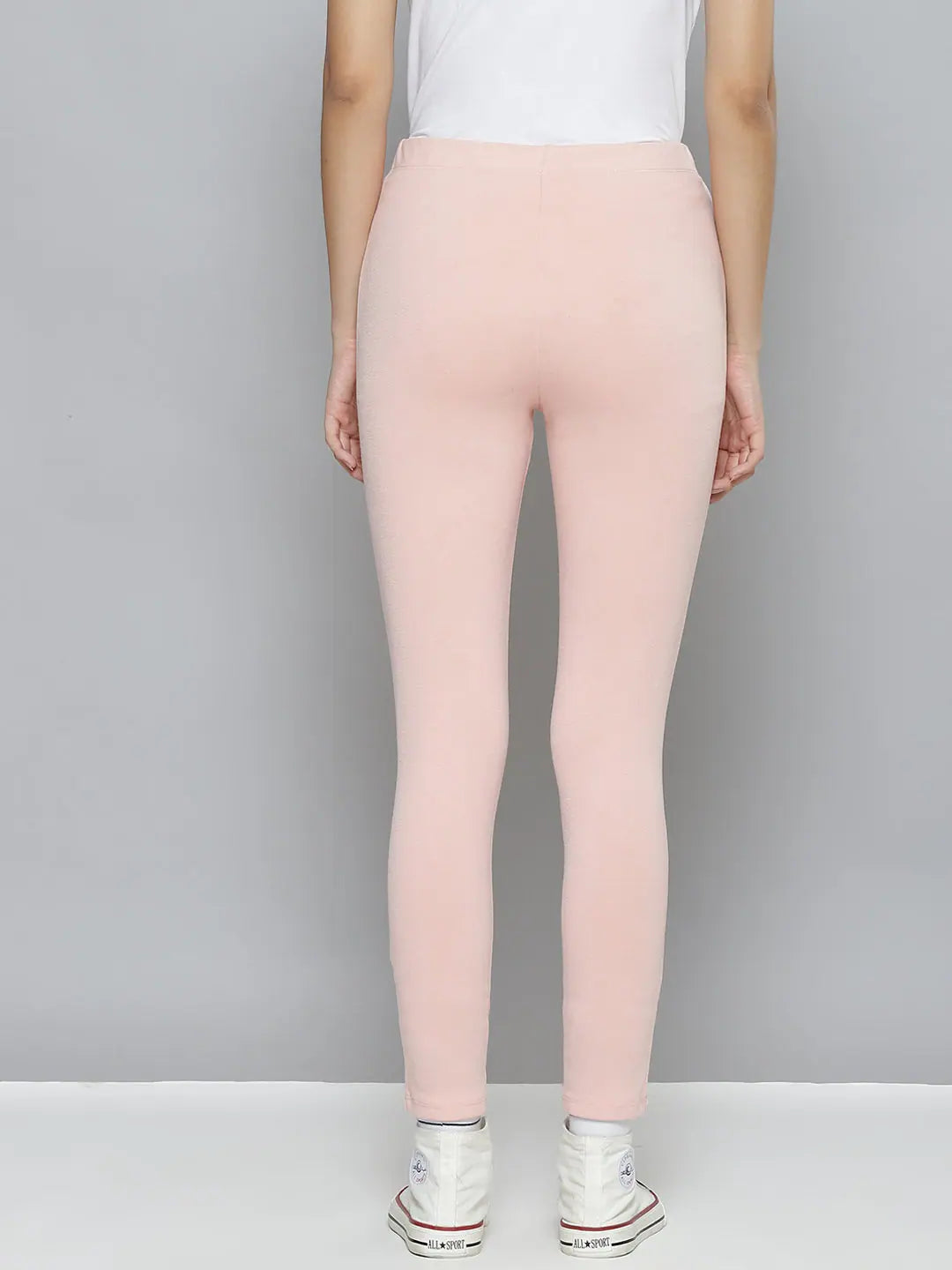 Pink Knitted Slim Jeggings | Women's Western Wear Outfits