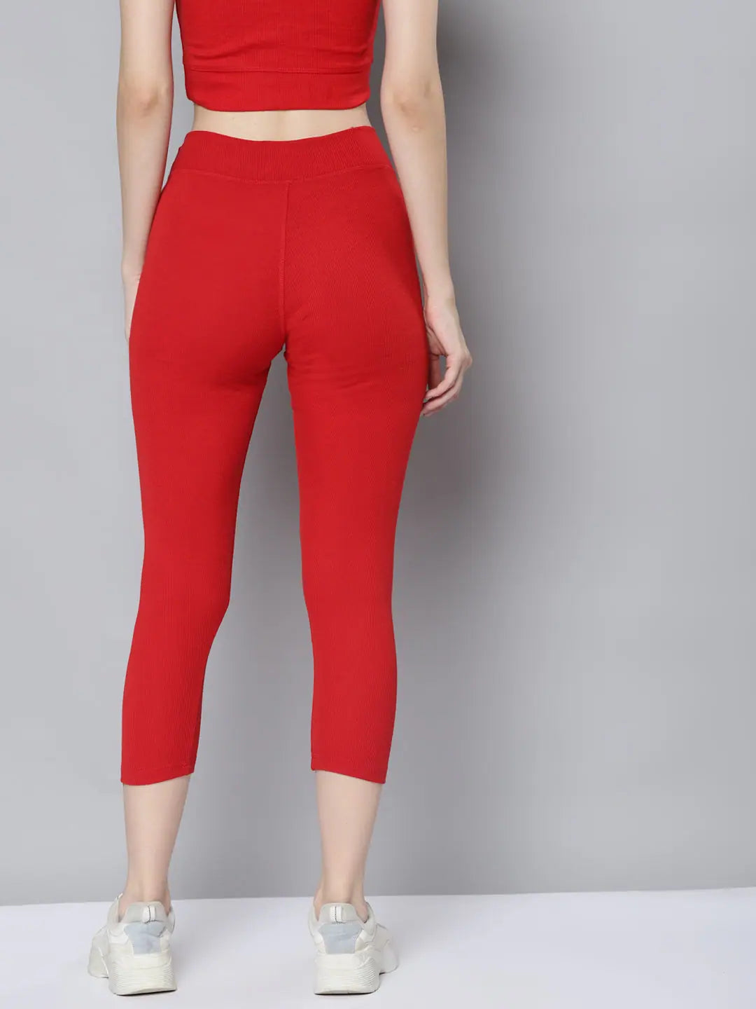 Red Rib ACTIVE Tights - Workout Pants & Gym Clothes for Women
