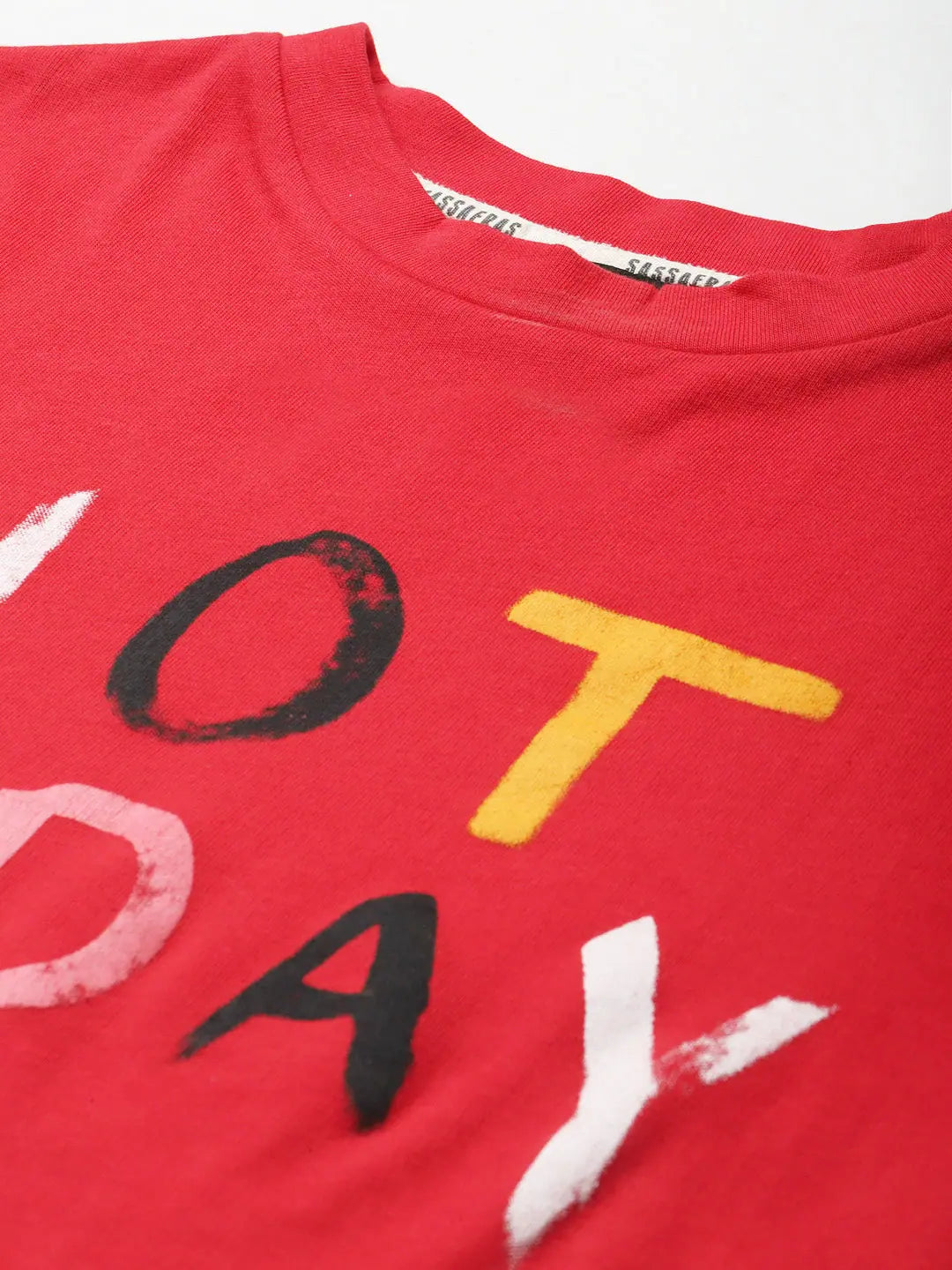 Women's Red Crop T-Shirt - 