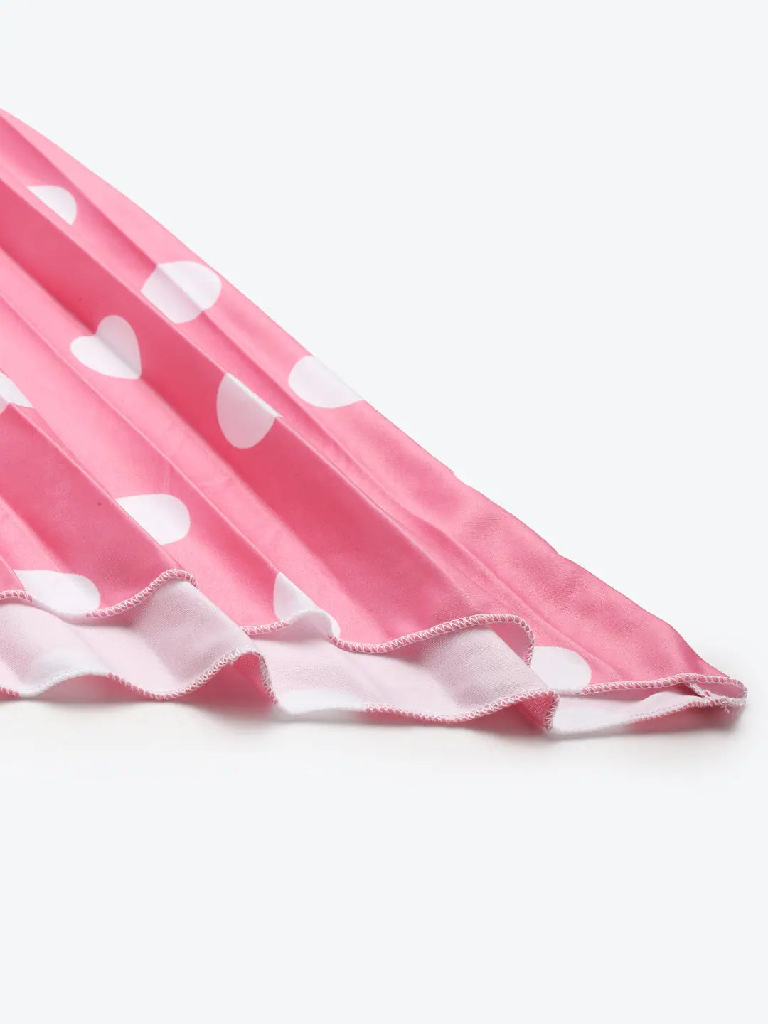 Pink Polka Dot Pleated Skirt - Women's Western Wear