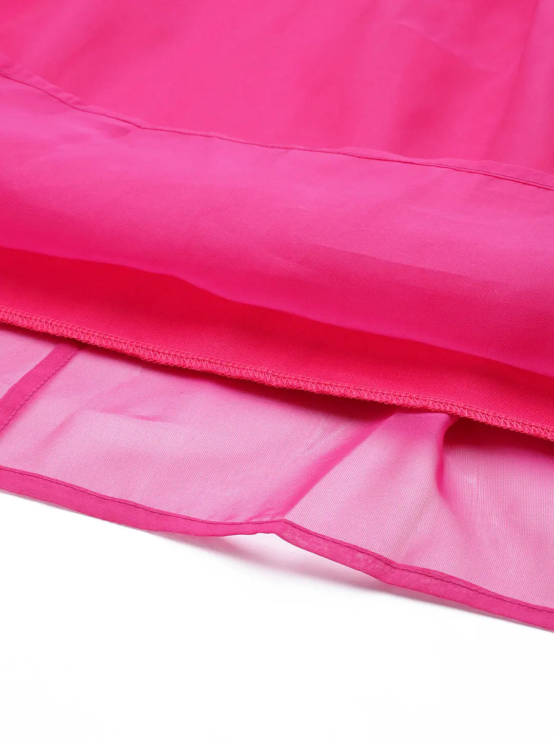 Magenta Embroidered Organza Dress | Designer Lehenga Alternative