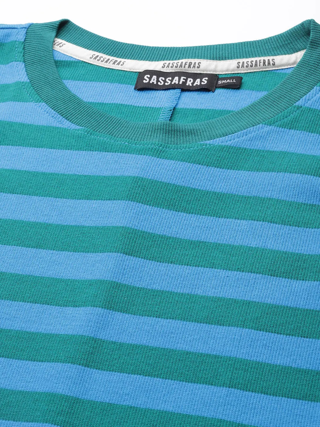 Green & Blue Rib A-Line Dress | Women's Designer Lehenga Look