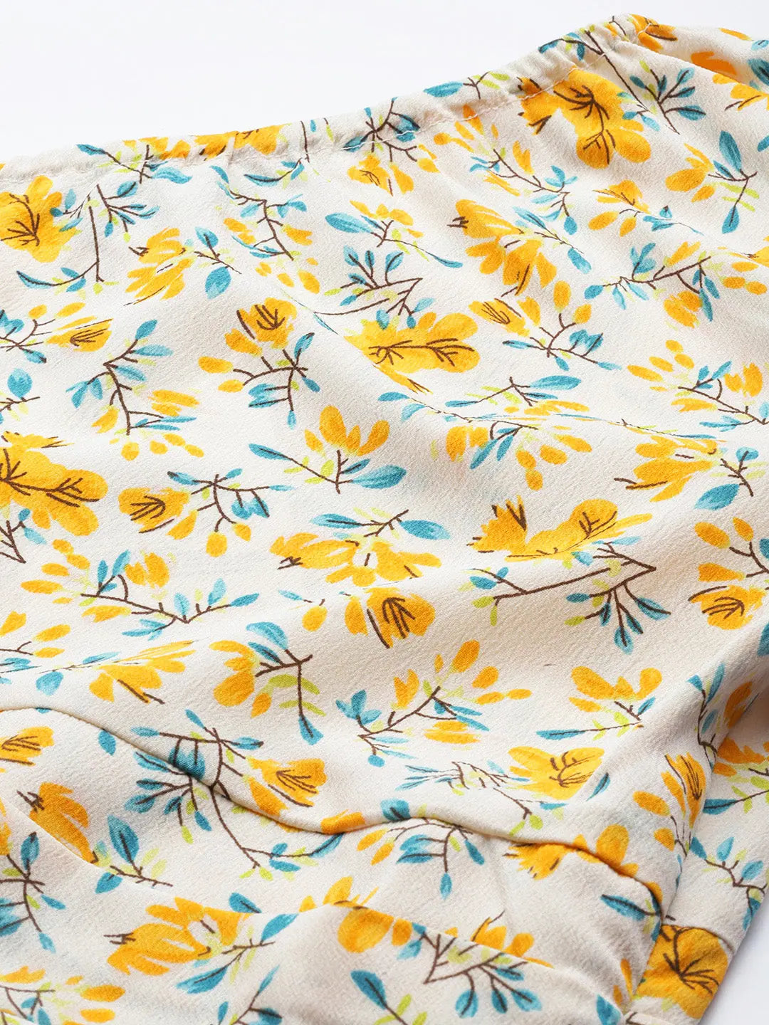 Floral One Shoulder Short Dress | Women's Lehenga Style