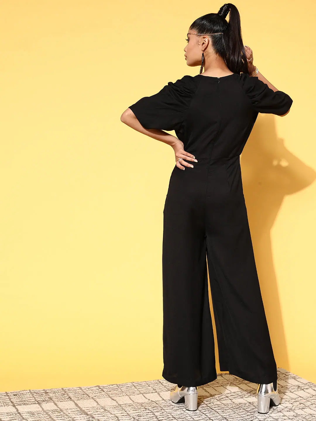 Black Pearl Jumpsuit - Women's Lehenga Style & Festive Wear