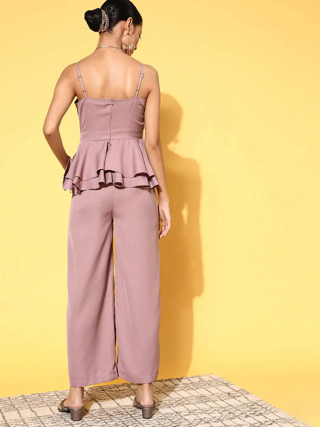 Lavender Strappy Jumpsuit | Women's Designer Lehenga Look