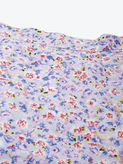 Women Blue Ditsy Floral Flared Skirt