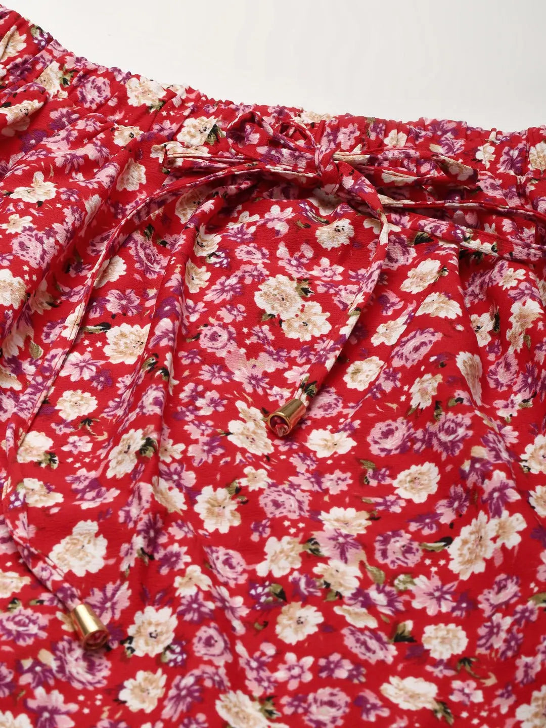Red Ditsy Floral Maxi Skirt | Women's Western Wear Now