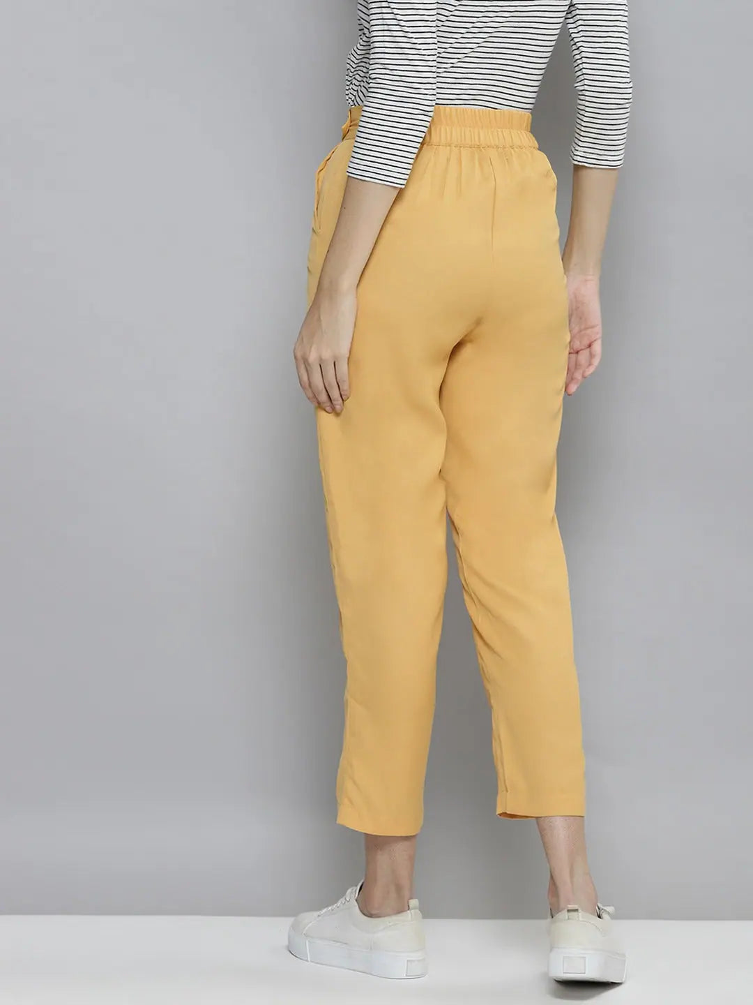 Yellow Belted Pants - Stylish Women's Western Wear Outfits