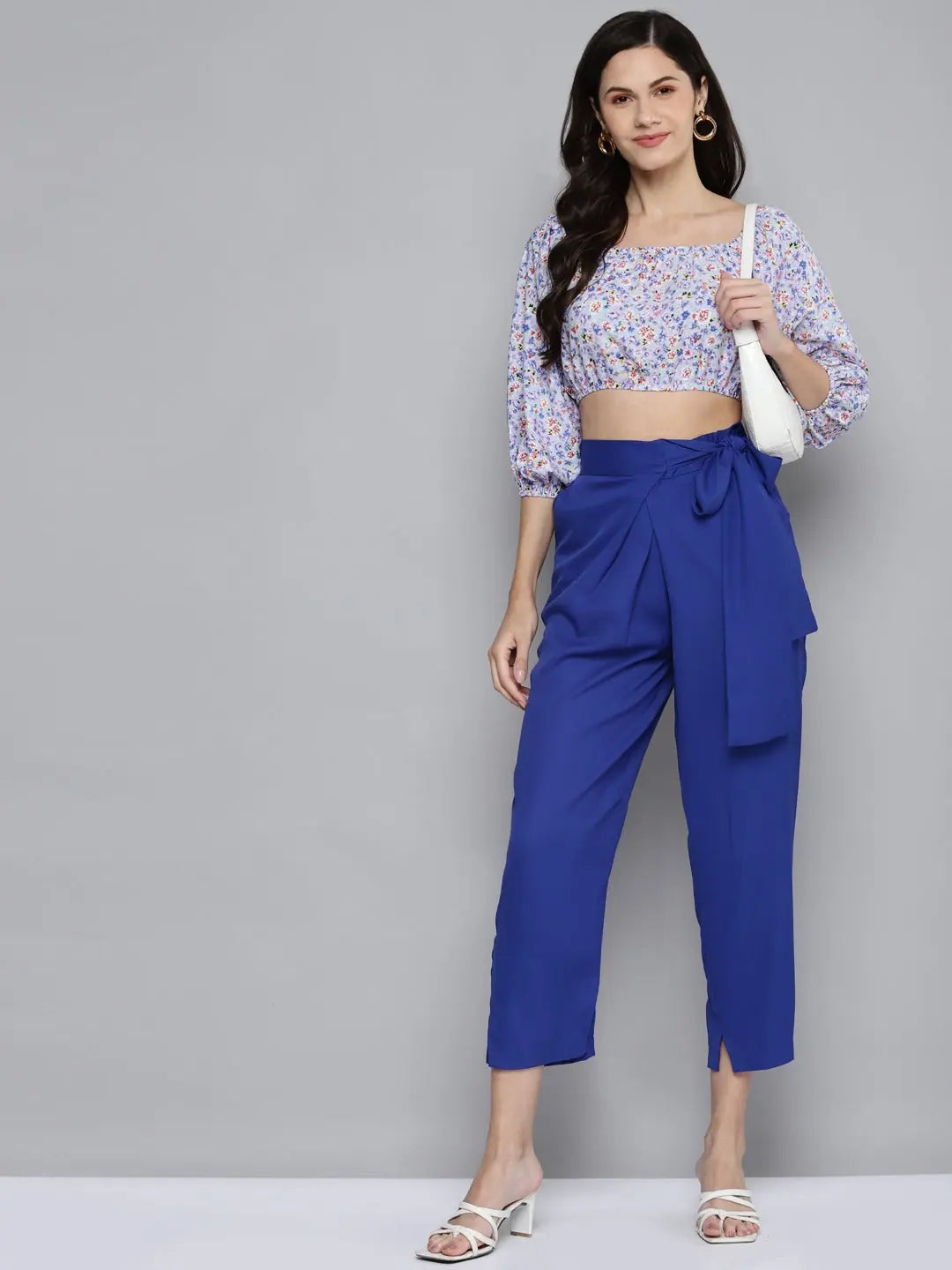 Royal Blue Wrap Pants - Women's Western Wear Outfits