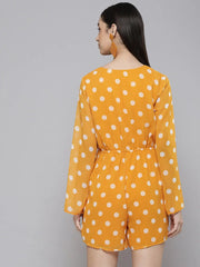 Women Printed Mustard Jumpsuits & Sets