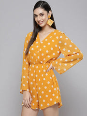 Women Printed Mustard Jumpsuits & Sets