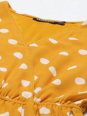 Women Printed Mustard Jumpsuits & Sets