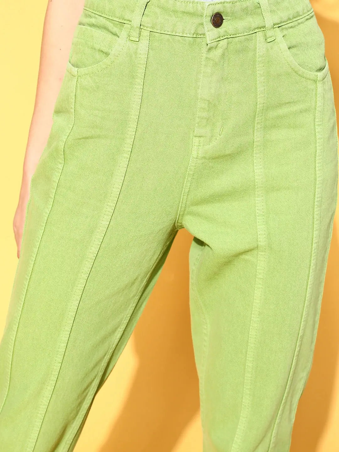 Women's Neon Green Carrot Fit Jeans | Western Wear
